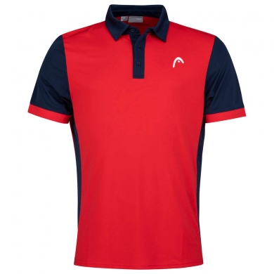 Head Tennis-Polo Davies rot/dunkelblau Herren